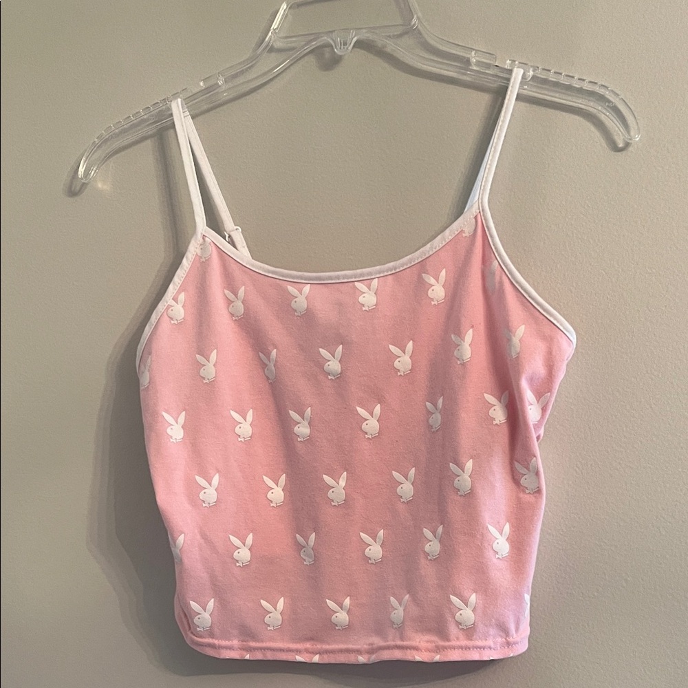 PLAYBOY Light Pink Camisole with Bunnies